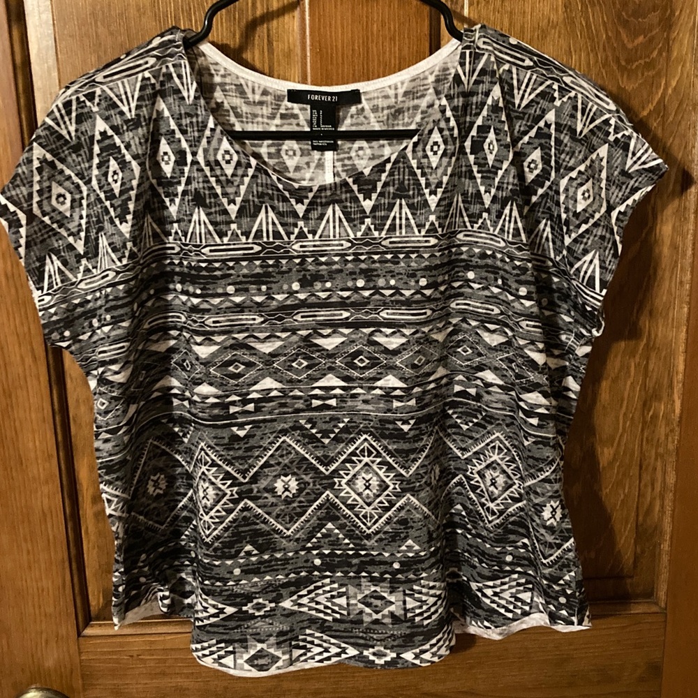 Aztec patterned crop top from Forever 21